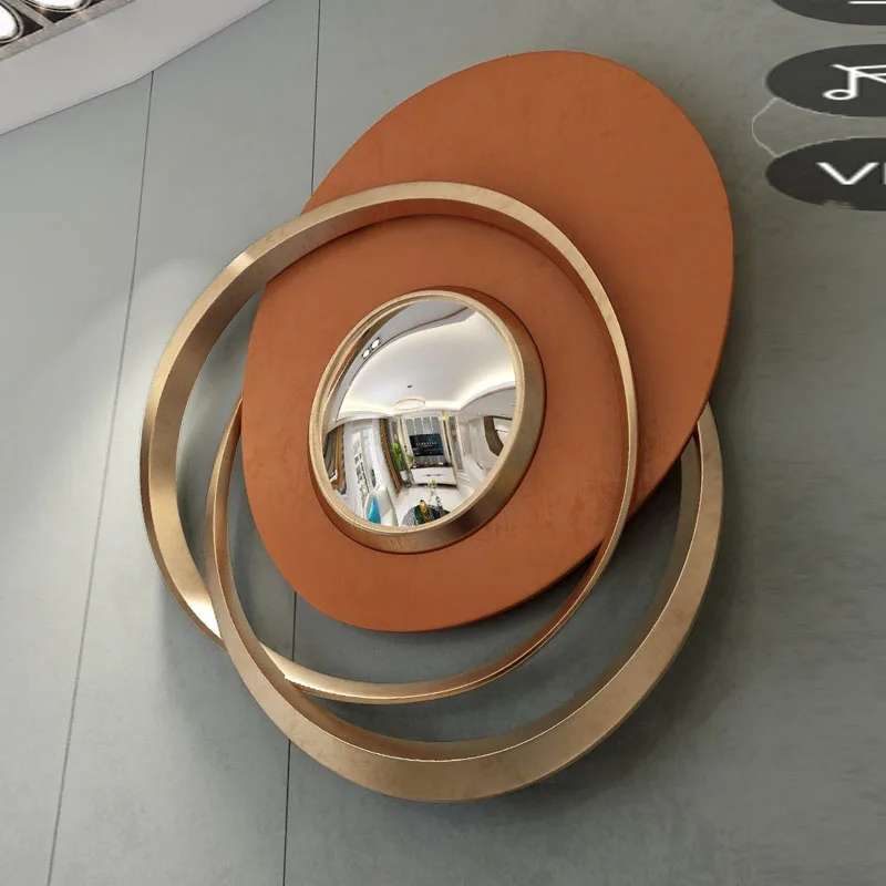 

Nordic Design Mirror Living Room Aesthetic Metal Irregular Decor Mirror Modern Luxury Creative Espejo Pared Household Products