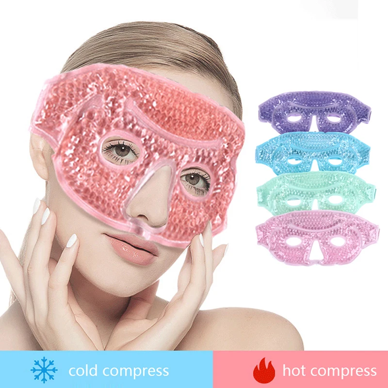 

Ice Face Eye Mask for Woman Man Gel Beads Ice Mask Get Rid of Eyes Spa Wrap Puffiness Cold Face Eye Mask Reusable Gel Mask