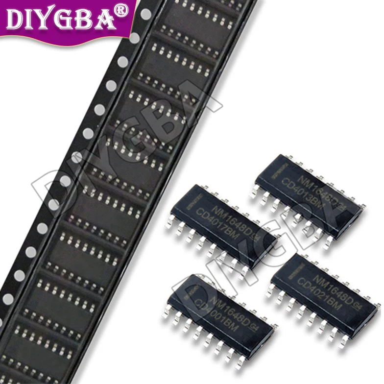 Набор микросхем CD4017BM CD4017 HEF4017BT CD4001BM CD4011BM CD4013BM CD4021BM CD4028BM CD4046BM CD4049UBM CD4001 CD4011 CD4013 SOP, 10 шт.
