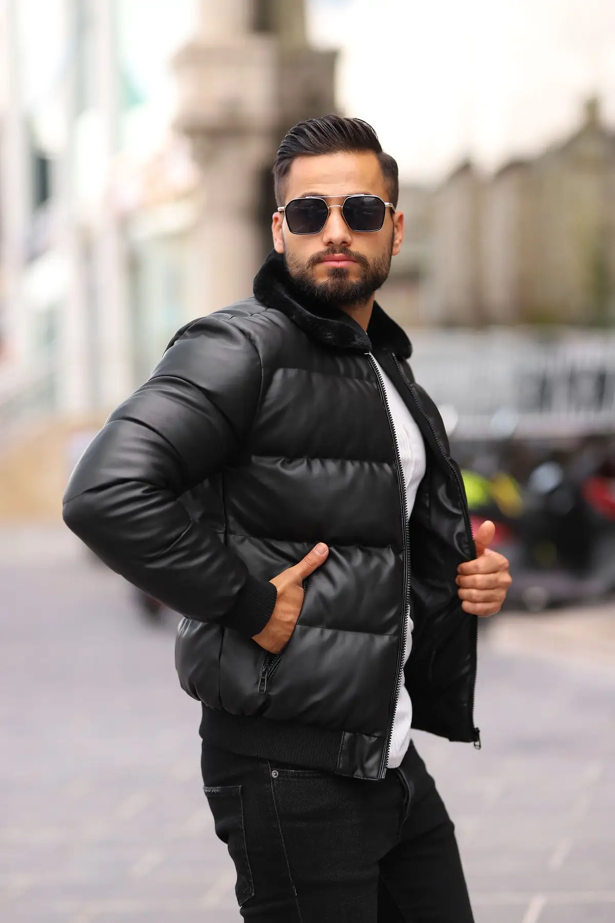 New Season Men's Leather Coat