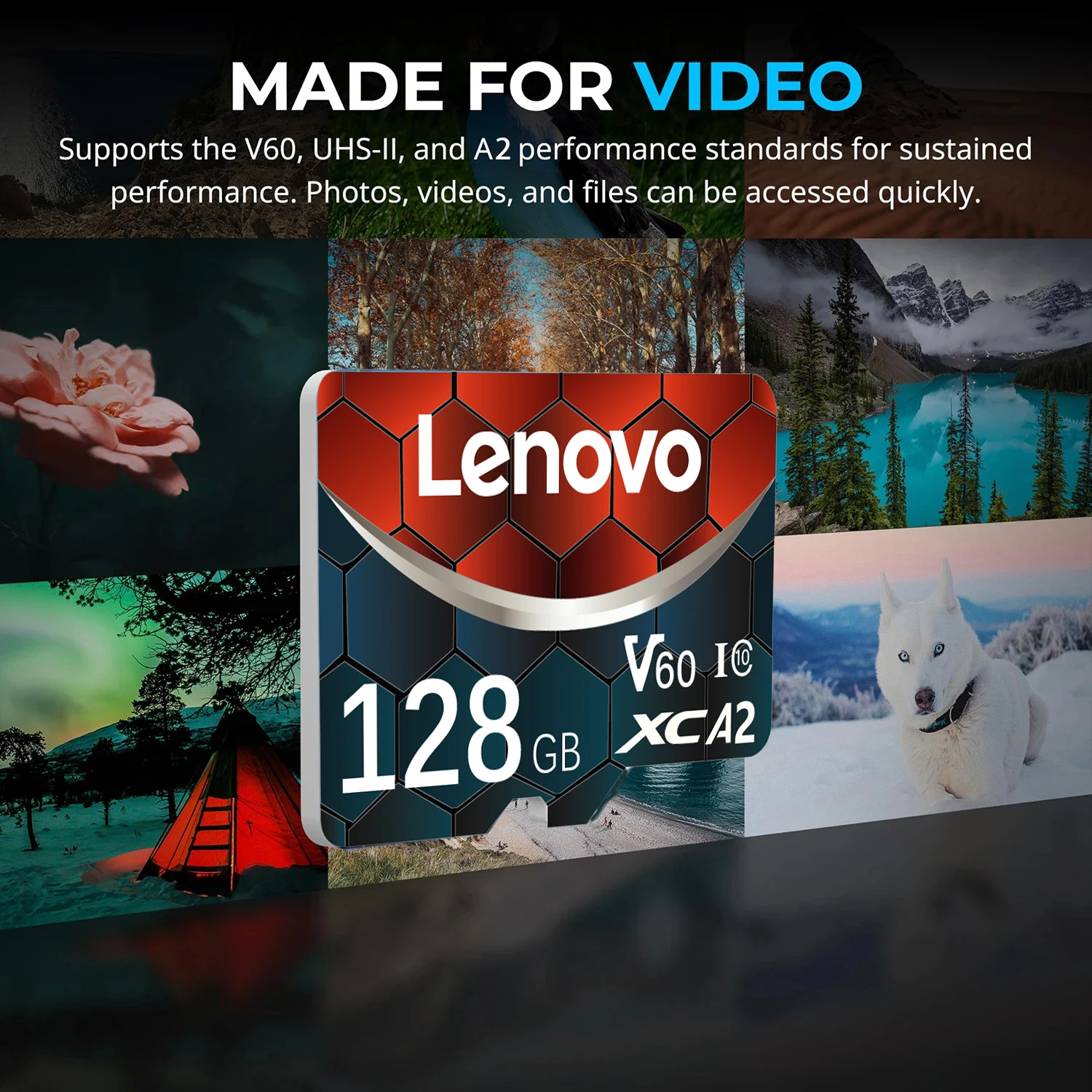 Фото Карта памяти Lenovo Class10 High Speed V60 U3 TF для дрона DJI Mavic и камеры GoPro с адаптером 64 ГБ 128 ГБ 256 ГБ 512 ГБ №5