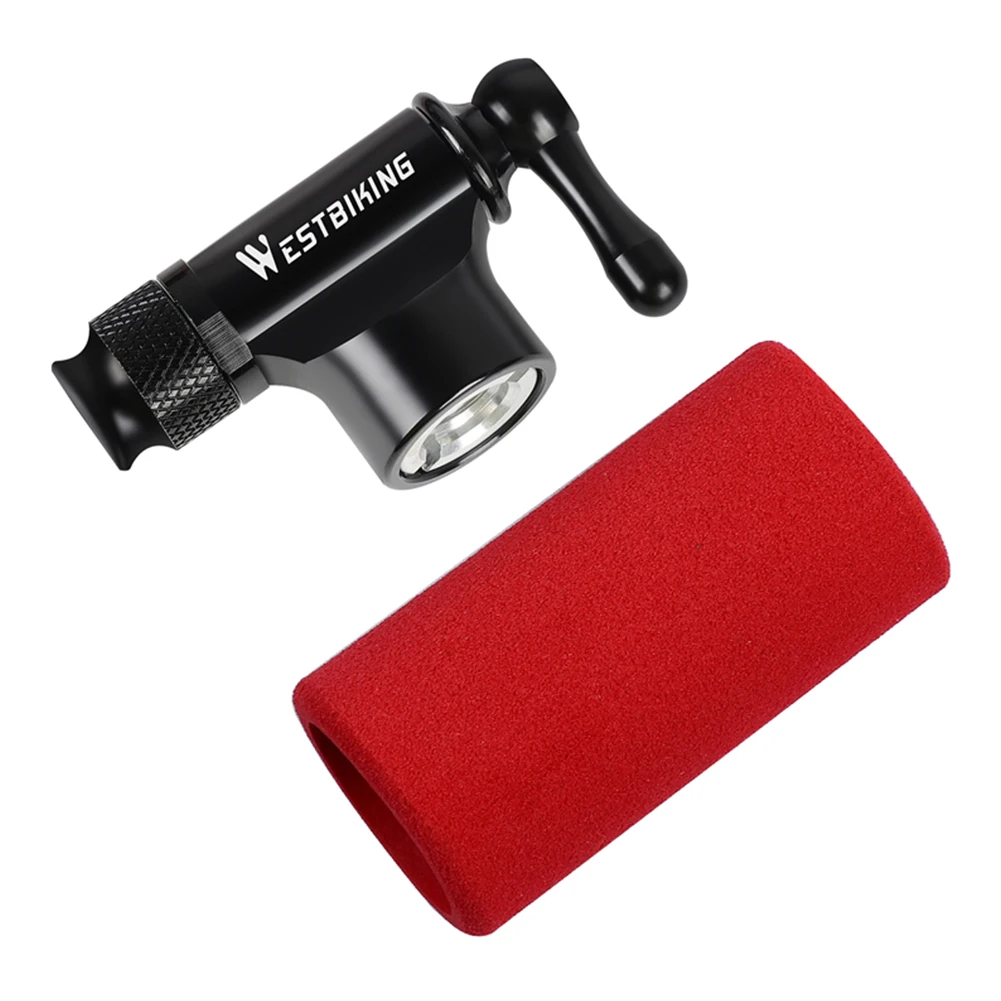 

WEST BIKING CO2 Inflator with Insulated Sleeve Bike Tire Pump No CO2 Cartridge