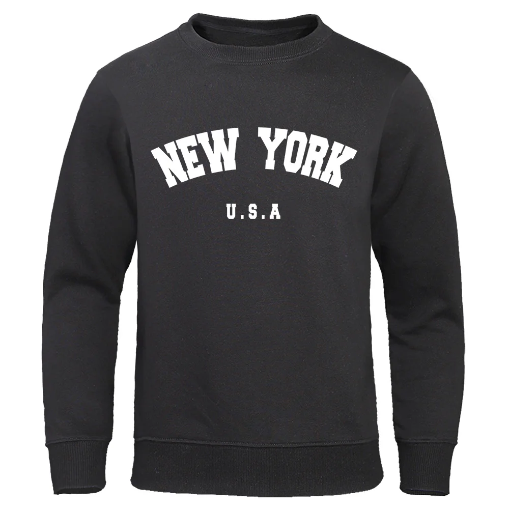 

Одежда для мужчин с принтом Нью-Йорка, США, Повседневная Удобная спортивная одежда, флисовые пуловеры, уличная одежда, Теплая мужская Толстовка Оверсайз