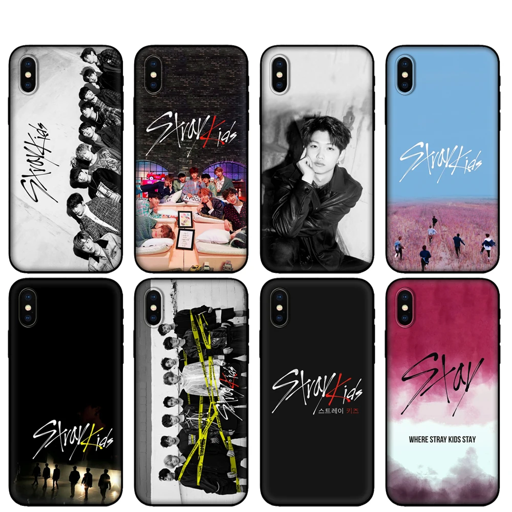 

Черный чехол из ТПУ для Samsung galaxy S20 /S20 PLUS/S20 ultra/S20 + /S20FE, задняя крышка Stray Kids K Pop