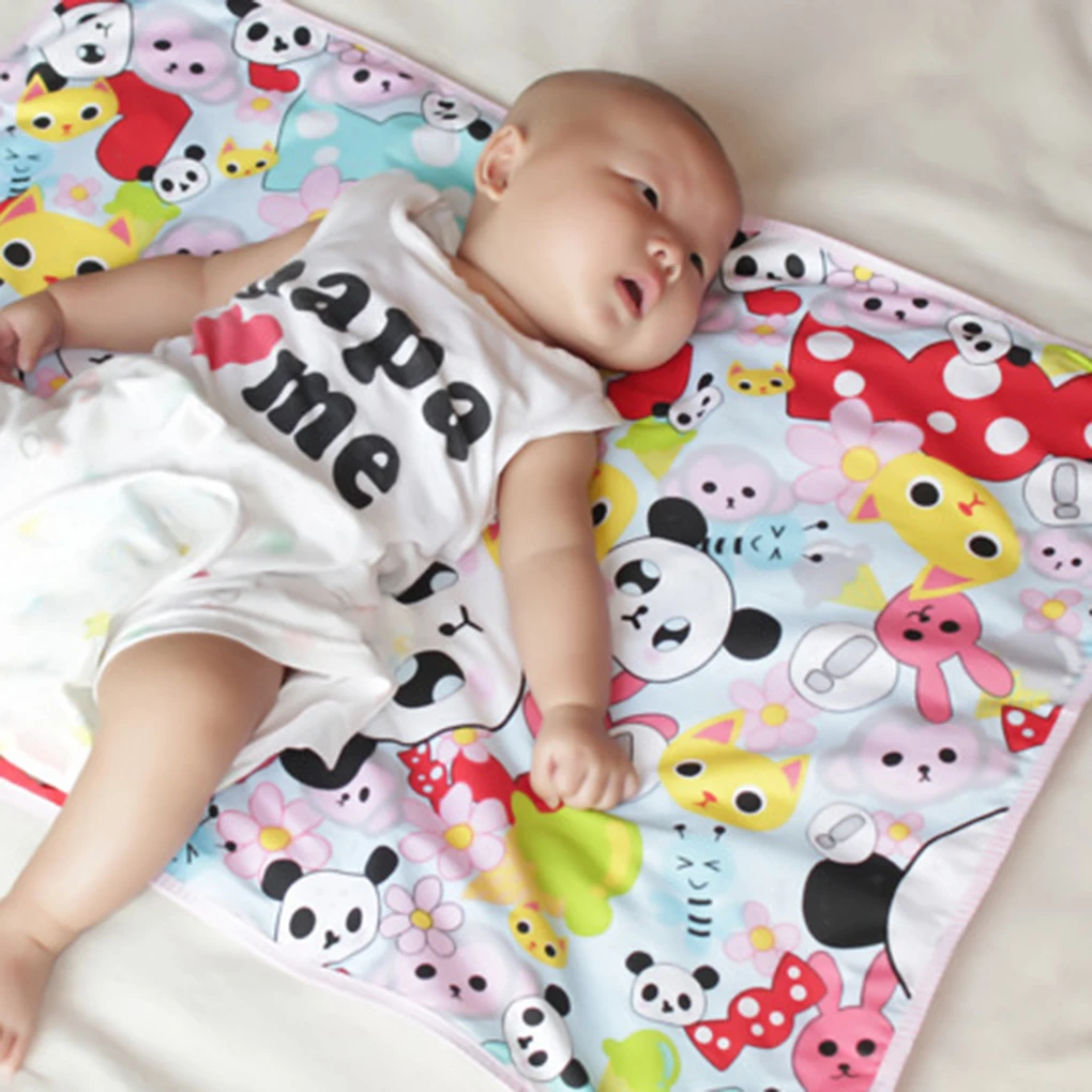 Waterproof Baby Infant Diaper Foldable Nappy Urine Mat Kid Mattres Bedding Changing Cover Pad Washable Sheet Protector Plus Size images - 6