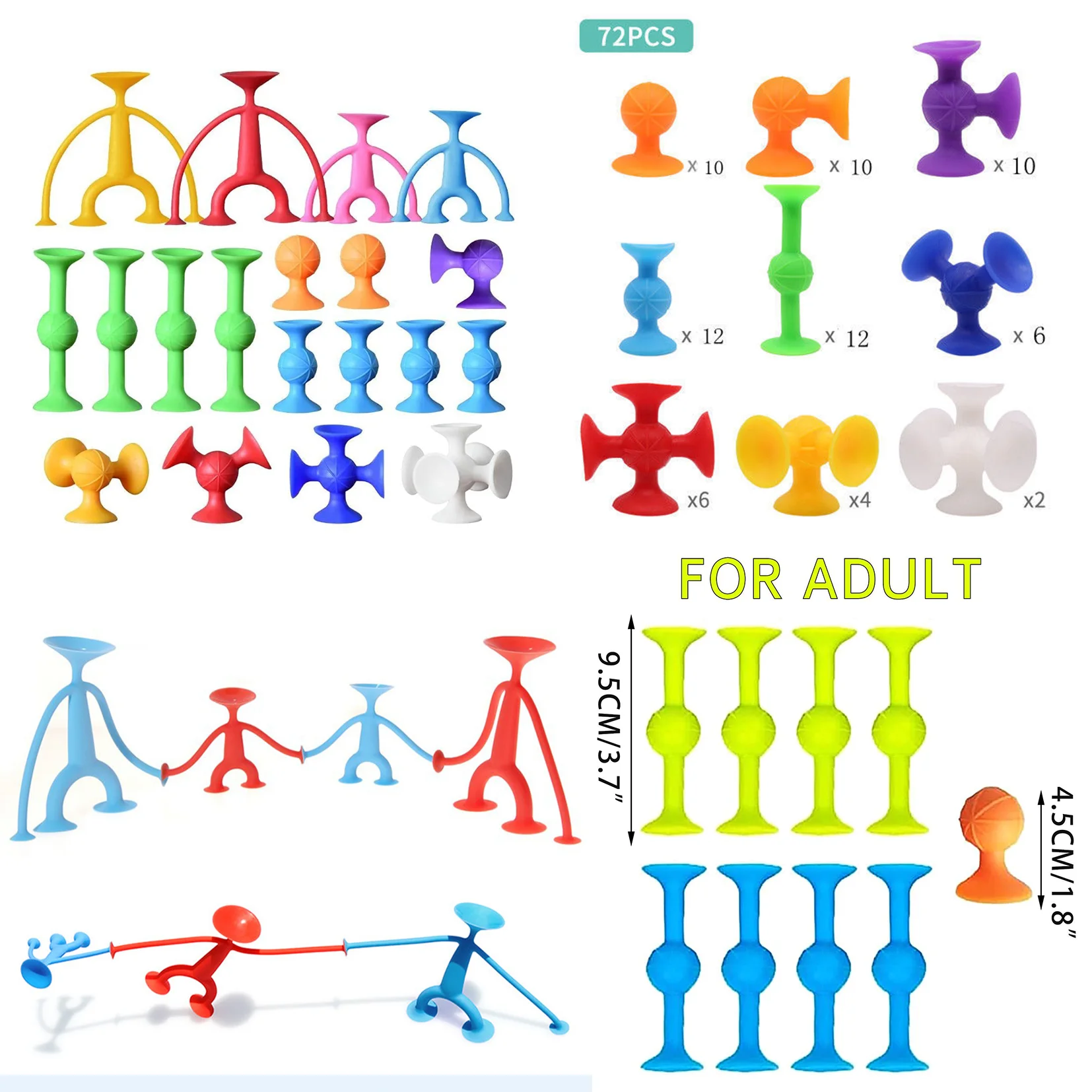 

Мягкие строительные блоки для детей DIY Pop Sucker забавная силиконовая модель конструктора Забавные игрушки креативные подарки для детей мальч...