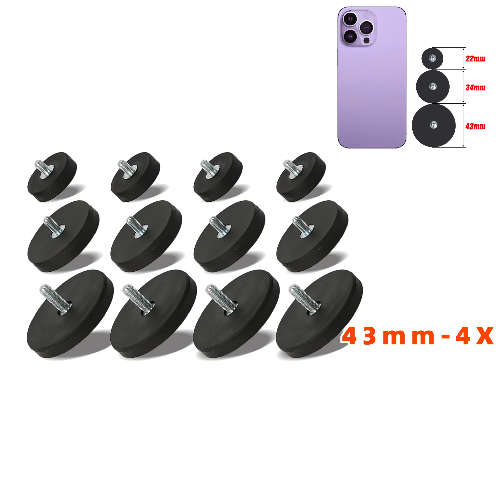 

Комплект Из 4 Миниатюрных Магнитных Кронштейнов Для Крепления Светодиодных Рабочих Фонарей На Внедорожники И Полноприводные А...