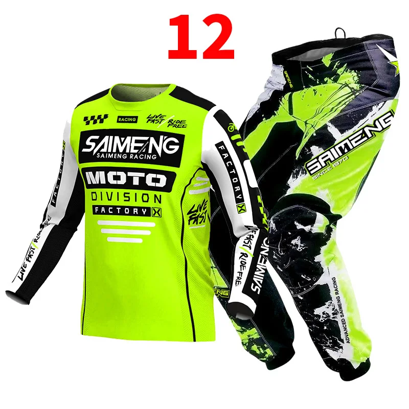 Джерси и штаны для мотокросса, детская одежда для больших мальчиков и девочек, детский мотоциклетный гоночный костюм, комплект снаряжения, гоночный костюм, молодежный мотоцикл mx