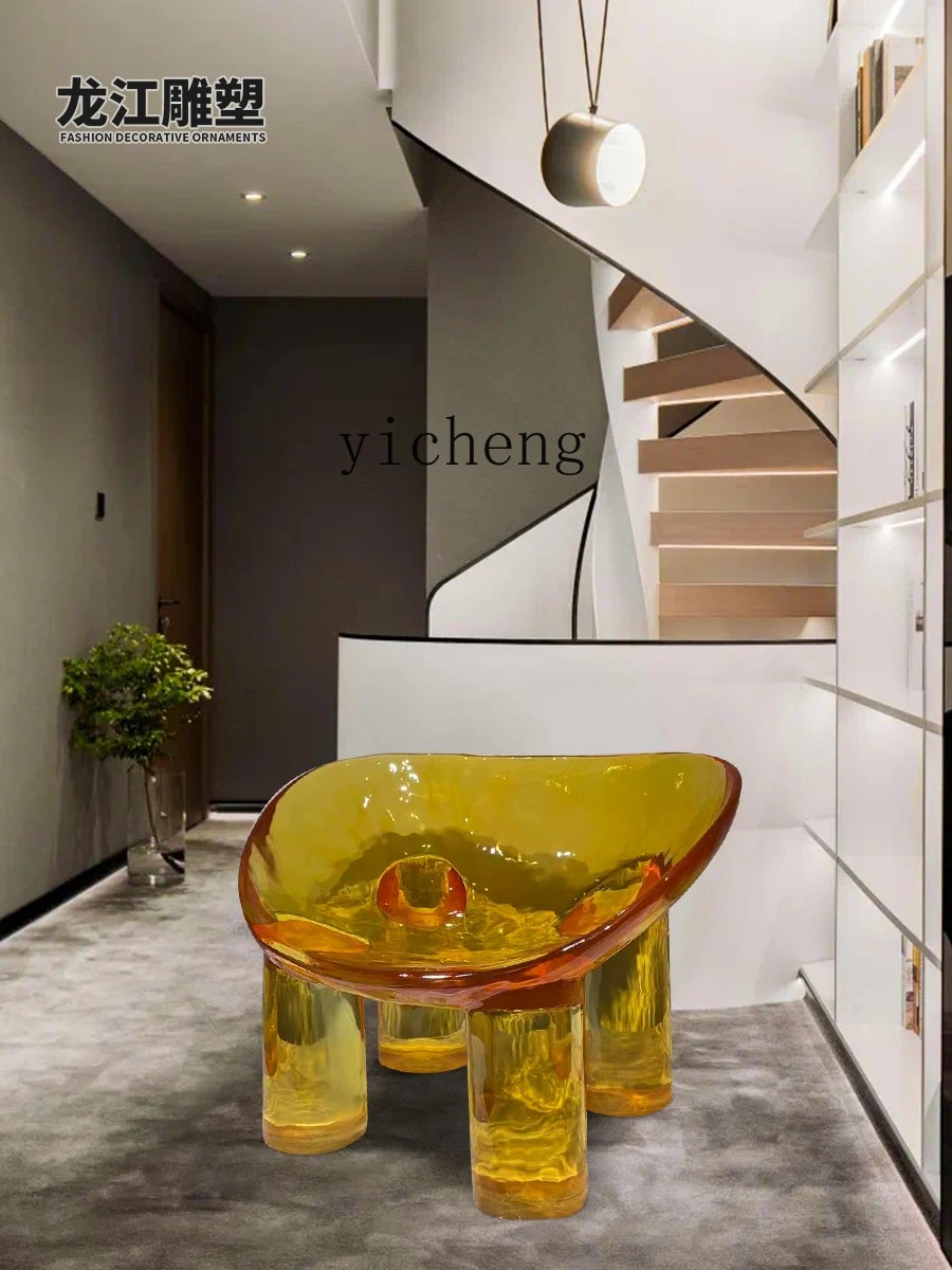 Прозрачная смола Xl искусственное украшение стула комнатная модель скульптура