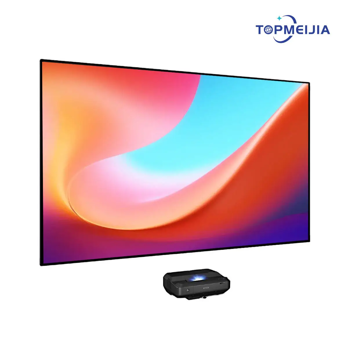 

2023 Новый ALR CLR UST PET Crystal с высоким коэффициентом усиления 0,9 проекционный экран с фиксированной рамкой 80-120 дюймов для домашнего кинотеатра 4K UST проектор