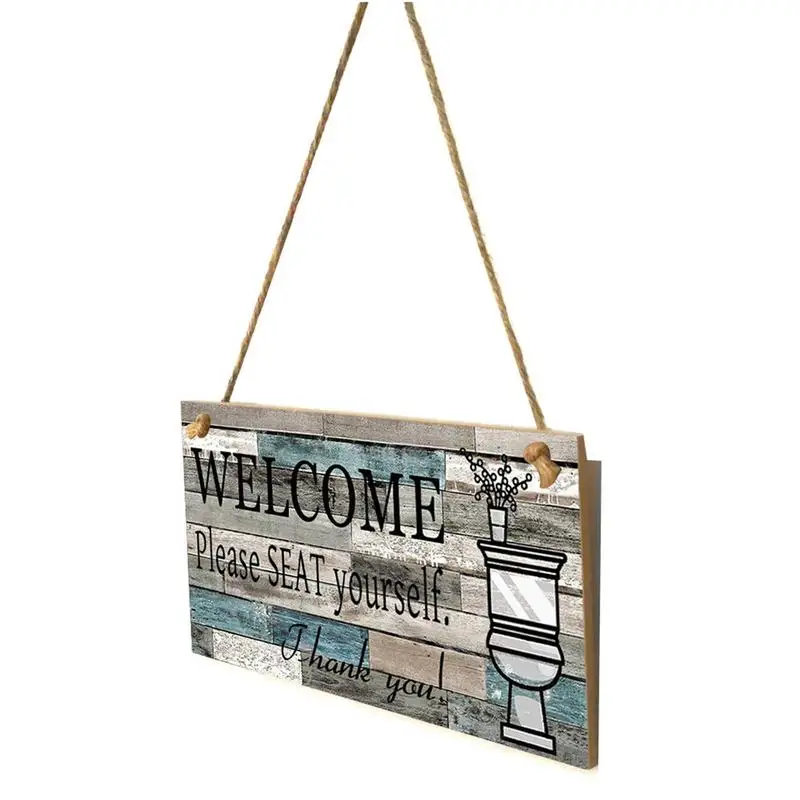 

Деревянный знак, забавные вывески для ванной комнаты, пожалуйста, сидите себе, украшение для ванной комнаты, арт-вывеска, декор для ванной ко...