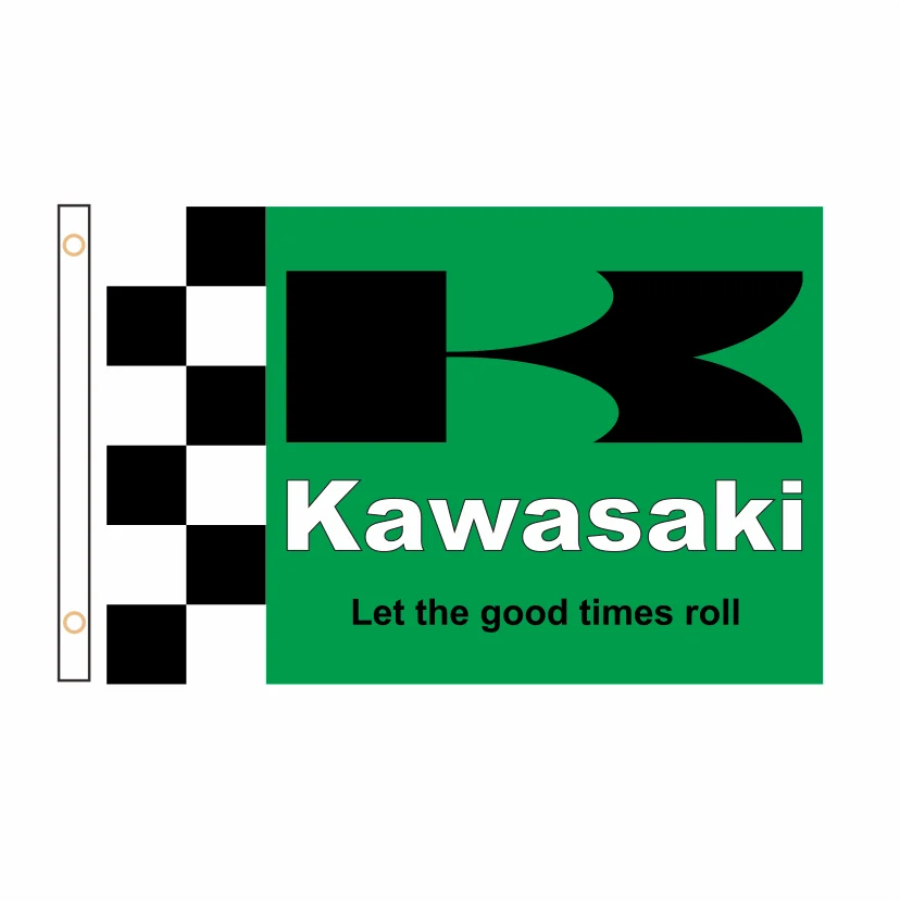 

Support customization Kawasaki Racing Flag Banner 2ft*3ft 3ft*5ft a Sign Of High Quality Indoor And Outdoor Decoration QZ-195