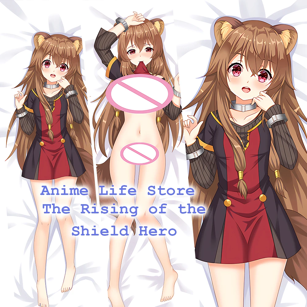 

Dakimakura Anime The Rising of the Shield Hero Raphtalia Double-Sided Pillowcase Character Theme Body Pillow Cover Cosplay Props