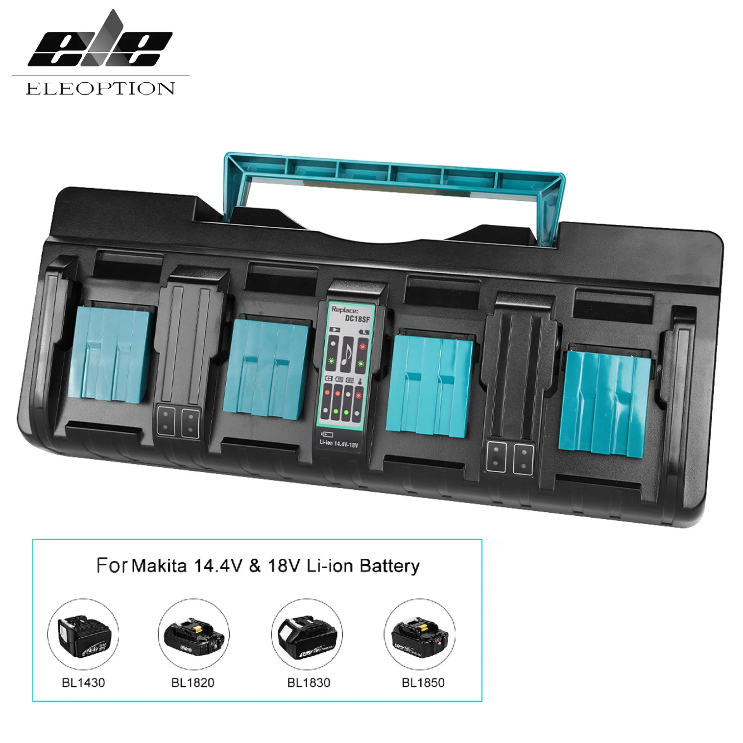 Зарядное устройство DC18SF с 4 портами для аккумулятора Makita, 14,4 В, 18 В, 3 А, li-ion BL1830, BL1830B, BL1840, BL1840B, BL1850, BL1850B, BL1860, BL1860B