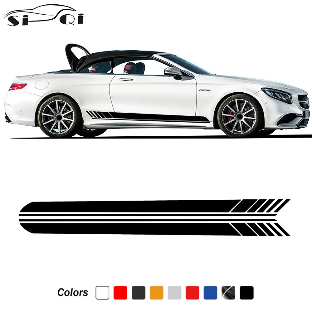 

AMG Edition 1 Side Stripes Skirt Sticker Vinyl Decal For Mercedes Benz S Class W222 S63 S65 Coupe A217 C217 S500 Accessories