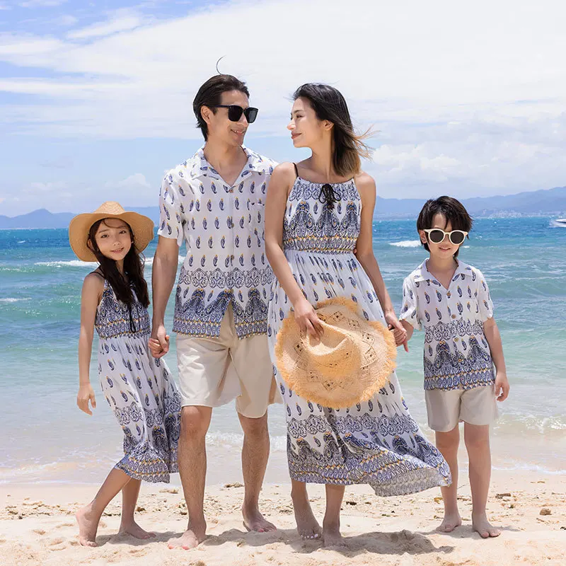 Праздничная одежда для родителей и детей матери отца полинезийская семейная