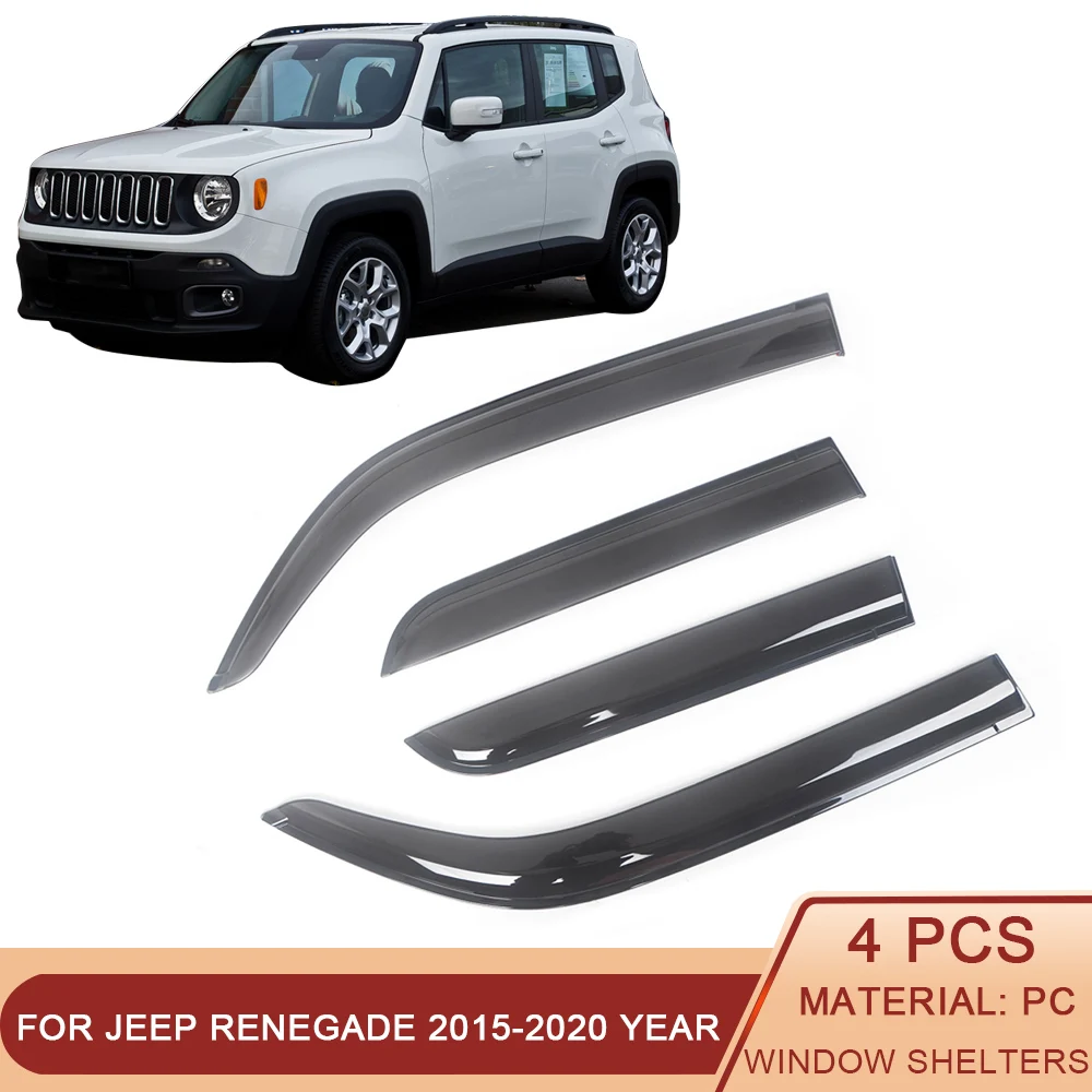 Ветровые дефлекторы для боковых окон автомобиля Jeep Renegade 2015-2020 козырек от дождя