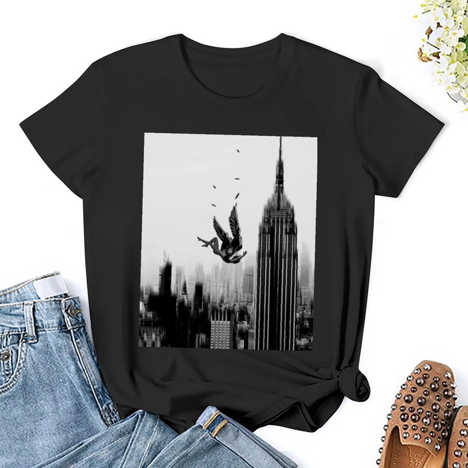 U2 Женская Винтажная футболка с рисунком