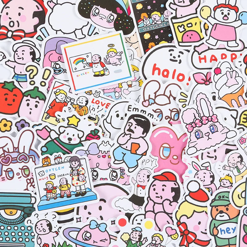 

Наклейки в Корейском стиле с рисунком старика, водонепроницаемые, мобильный телефон, 43 шт.