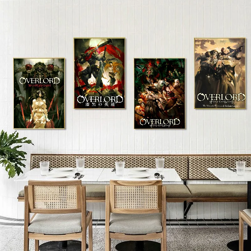 O-Overlord аниме постер самоклеящаяся художественная водостойкая бумажная наклейка
