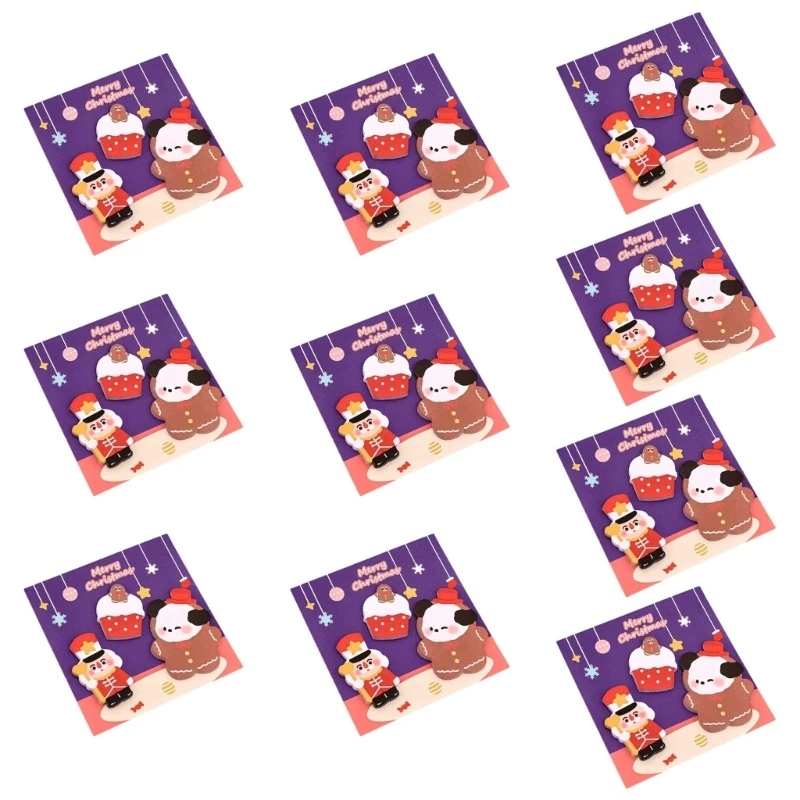 

Cartoon Christmas Sticky Notes Pads Pocket Notes Paper Self-ashesive Writable Index Tabs for Student, 20 Sheets/Pad