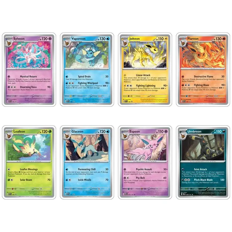 Фото Акриловая карта Pokemon Anime Sylveon Eevee Umbreon Flareon Leafeon Glaceon Vaporeon, самодельная экшн-игрушка, фигурки, игровая коллекция №1