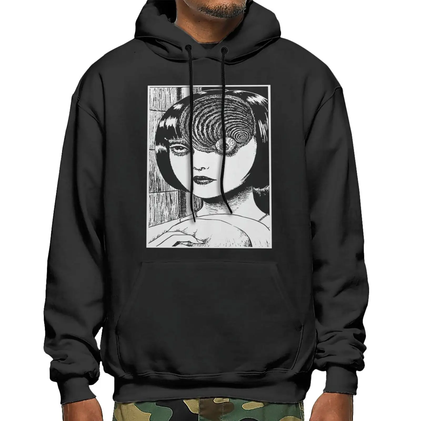 

Толстовка удзумаки Junji Ito мужская с капюшоном, японский ужас манга, свитшот, спортивная одежда, комплекты одежды в стиле оверсайз, свитер с ка...