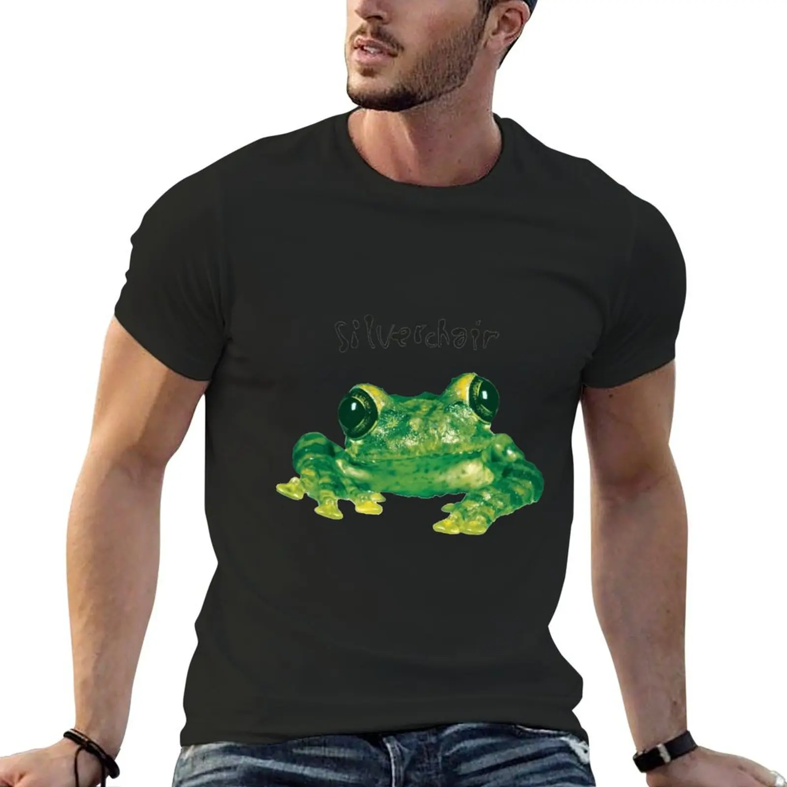 1995 Редкий Серебряный стул Frogstomp ➕ лягушка двойная футболка пользовательская