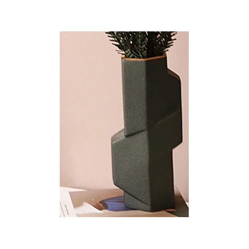 

Нестандартная керамическая ваза, черно-белая абстрактная имитация камня, ваза с коралловыми цветами, керамические украшения ручной работы,...