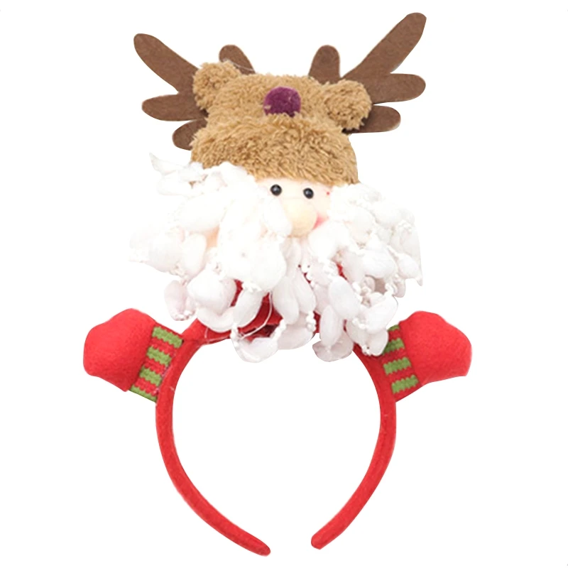 

Santa Headband Plush Deer Hair Band Snowman Hair Hoop Christmas Santa Headwear