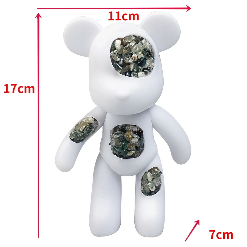 

17 см жидкий медведь, белая форма, фотообои ручной работы, граффити Bearbrick, статуя, ручные игрушки для родителей и детей