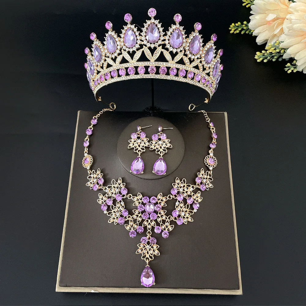 Модная женская тиара серьги в виде короны женское ожерелье королевы принцессы