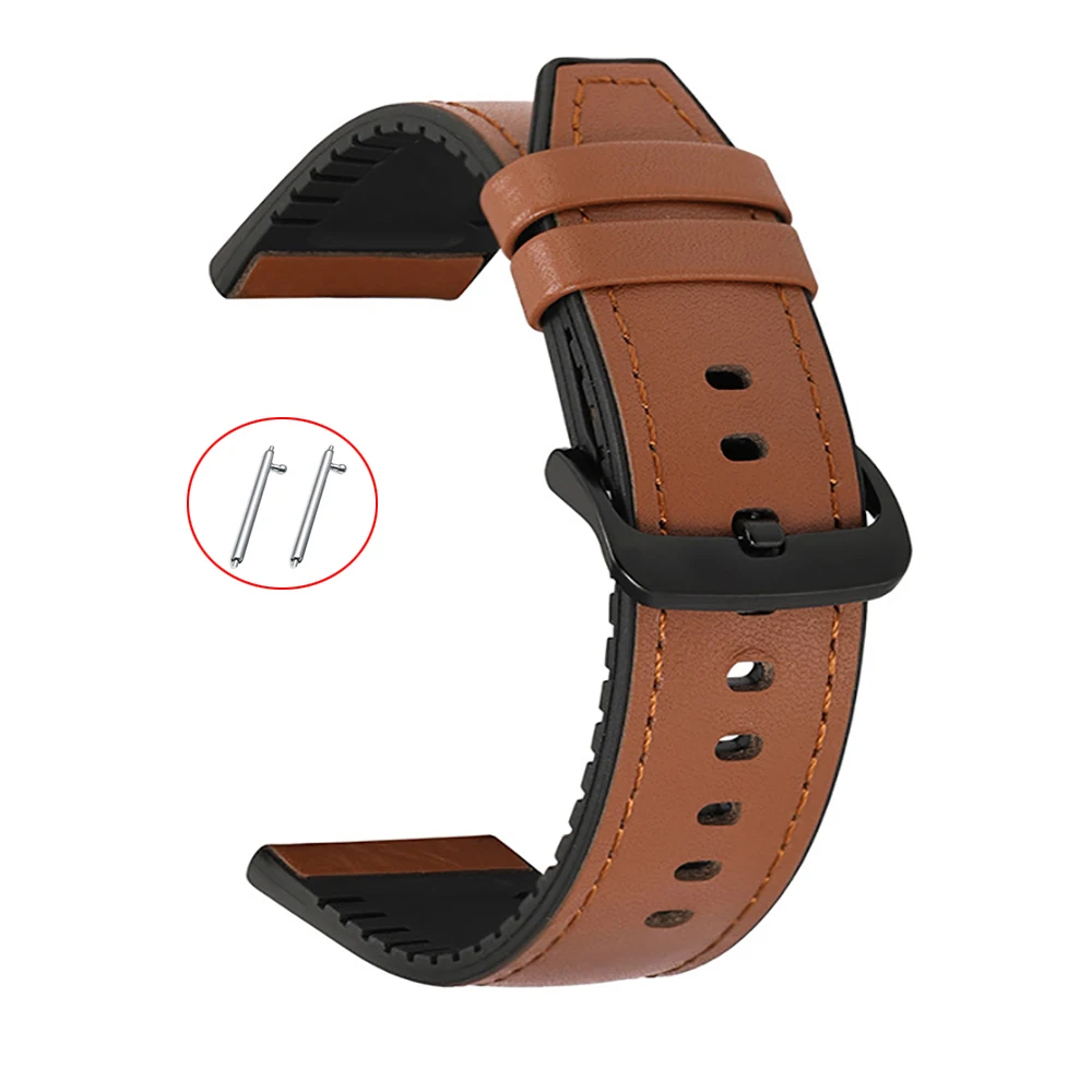 

Silicone Leather 20MM Wristbands For Samsung Galaxy Watch 42 Gear S2 Classic Galaxy Watch 3 41mm Bracelet Galaxy Active 2 Strap