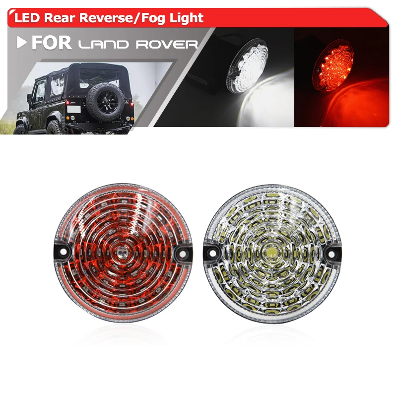 

For Land Rover Defender / Defender Cabrio Rear Red/White 95mm Led Round Fog Reversing/Backup Light Kits