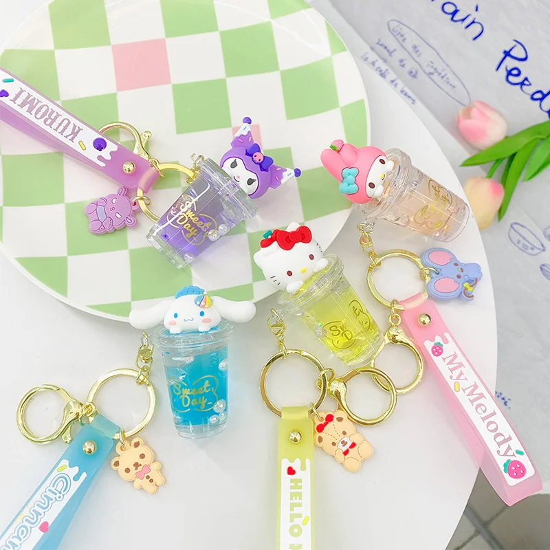 

2023 New Sanrio HelloKitty Melody Key Chain Bag Pendant Drift Bottle Ornament Accessories Anime Cartoon Kawaii Cute Sweet Gifts