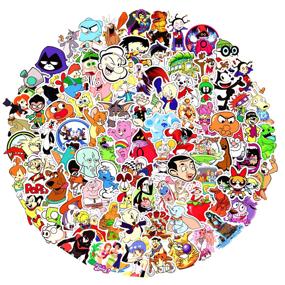 

10/30/50PCS Anime Collection Sticker Paper Graffiti Sticker Waterproof Sticker Skateboard Phone Shell Sticker Wholesale