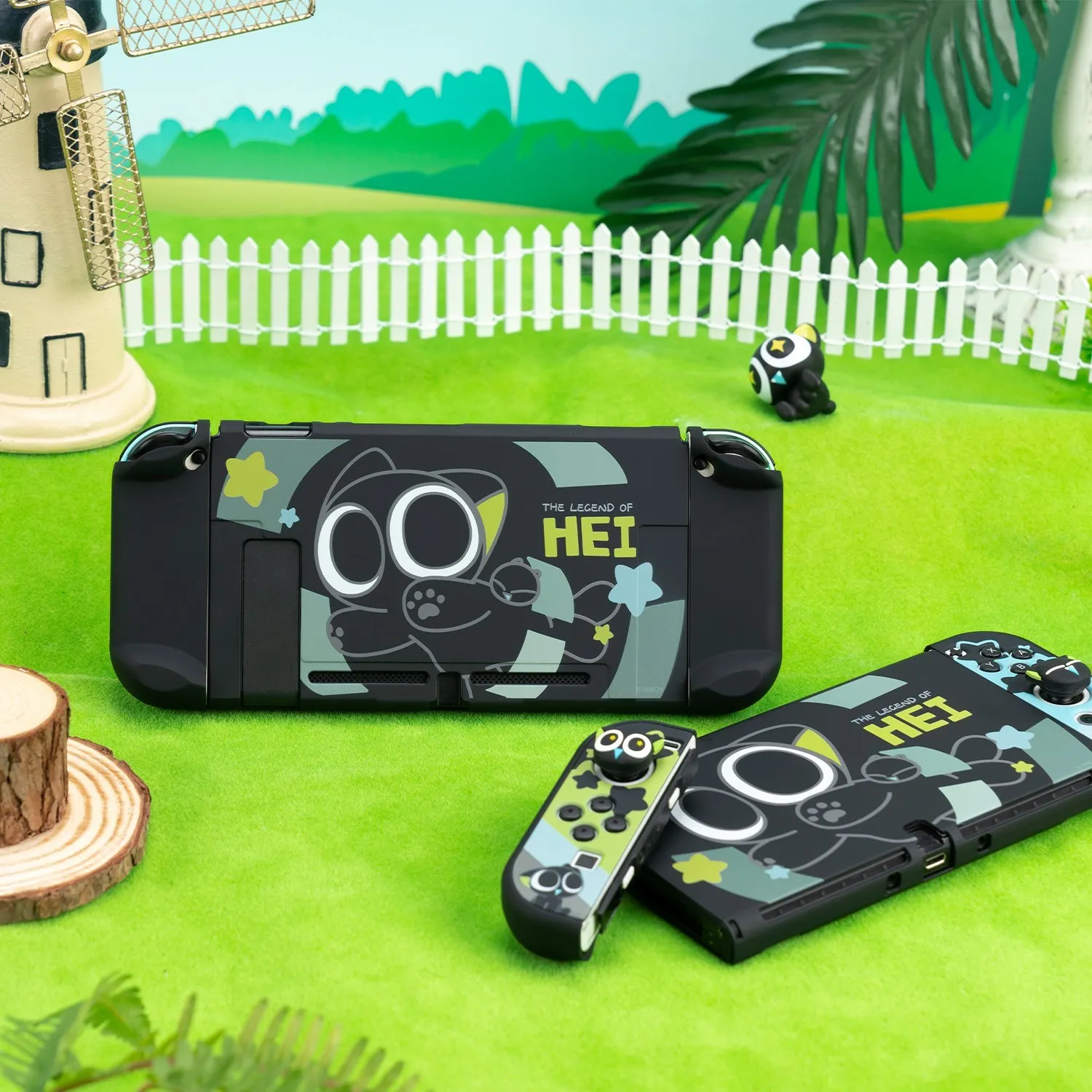 Фото Защитный чехол GeekShare Nintendo Switch на органических светодиодах LXH, однофирменный Твердый чехол с переключателем, разделенный чехол Joycon, высокое к... №4