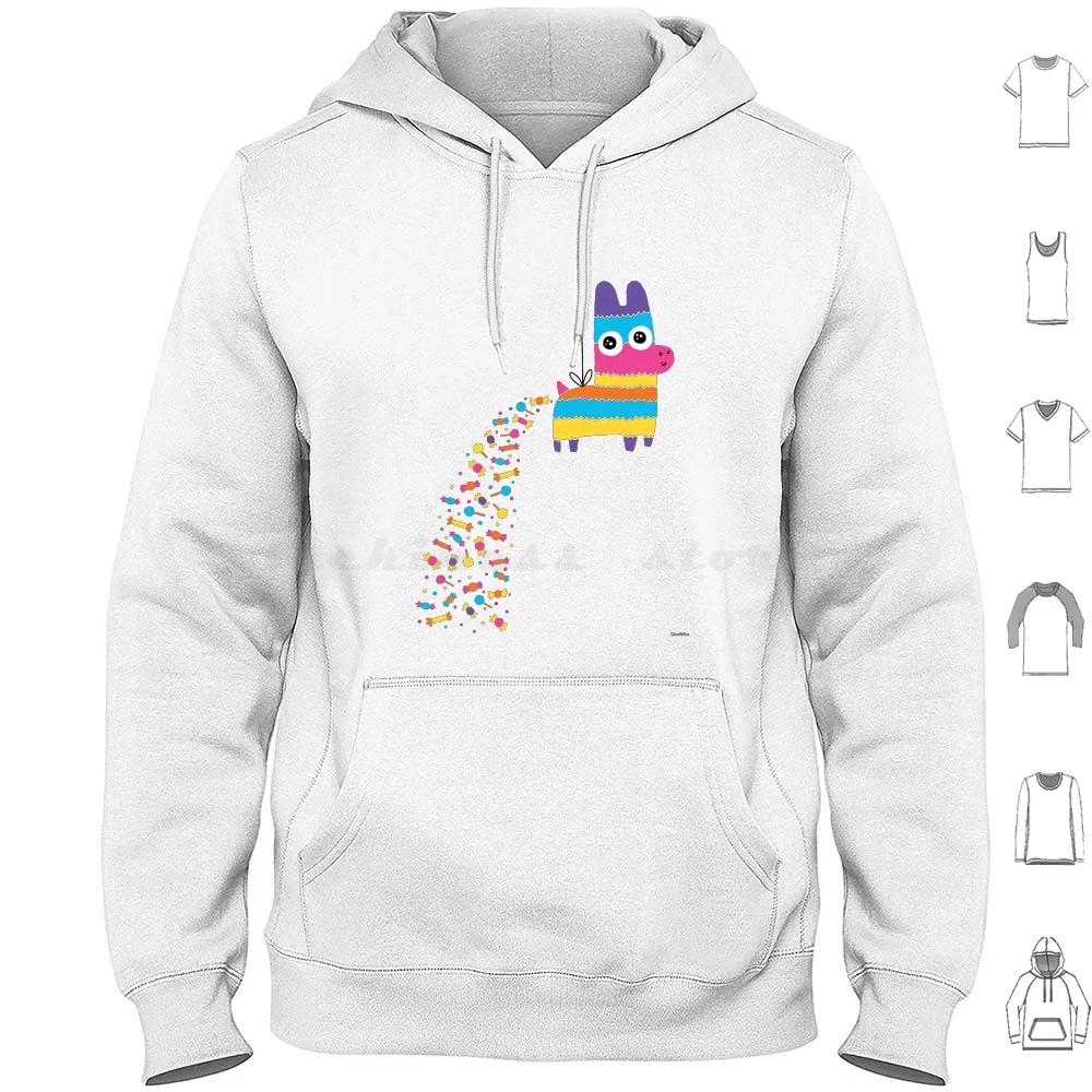 

How Candy Is Made Hoodies Long Sleeve Pinata Horse Sweets Candy Treats Food Character Cute Dinomike