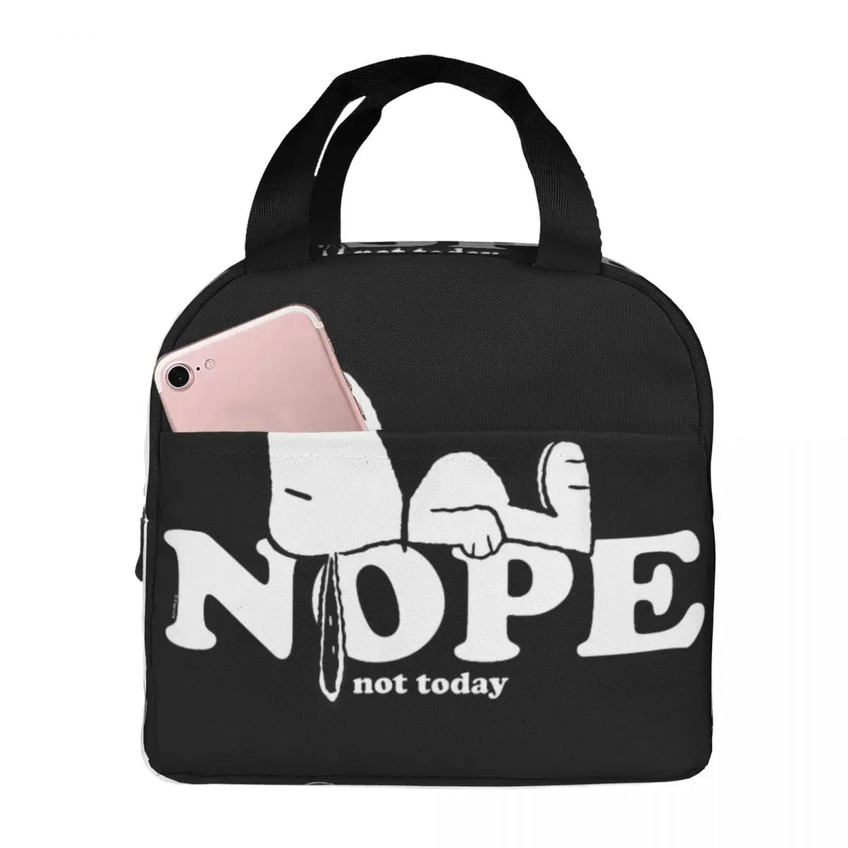 Изолированная сумка для ланча Snoopy Nope непротекаемый мультяшный контейнер еды
