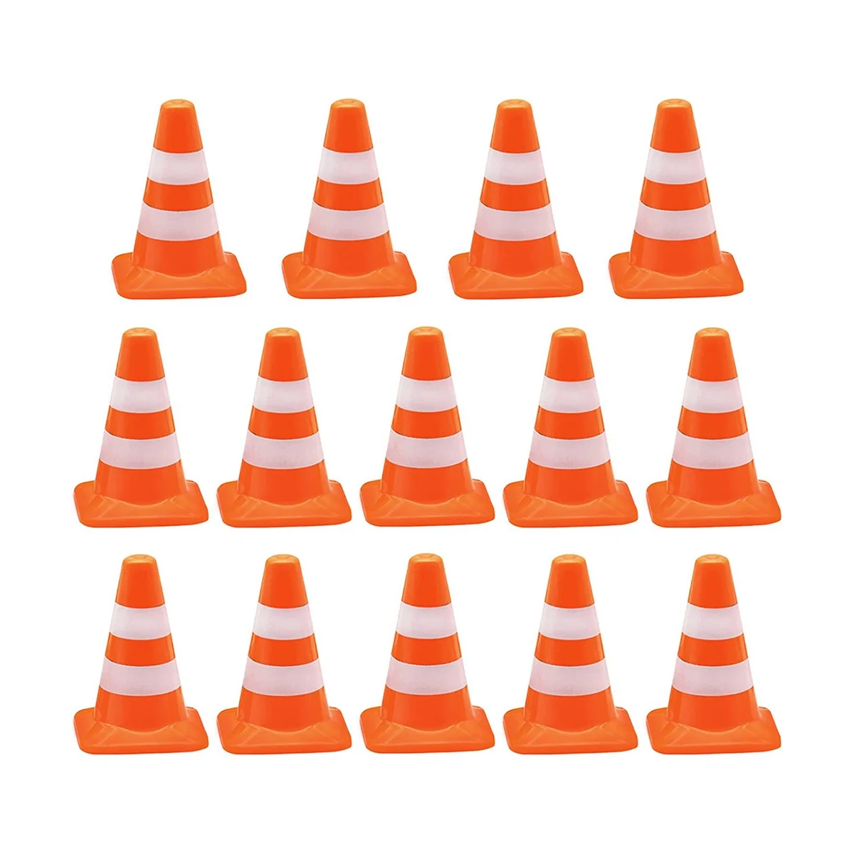

14 Pieces Mini Triangle Cone, Mini Simulation Safety Cone Road Parking Signs Roadblock, Small Signs