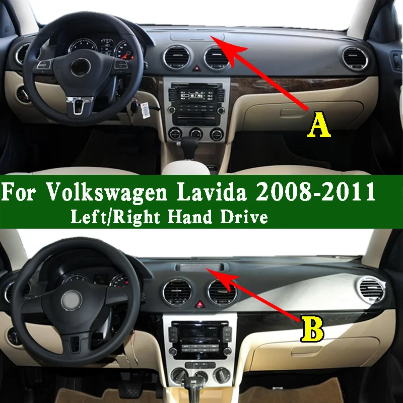 

For Volkswagen VW Lavida 181 2008-2011 Dashmat Dashboard Cover Instrument Panel Protective Pad Dash Mat Ornaments