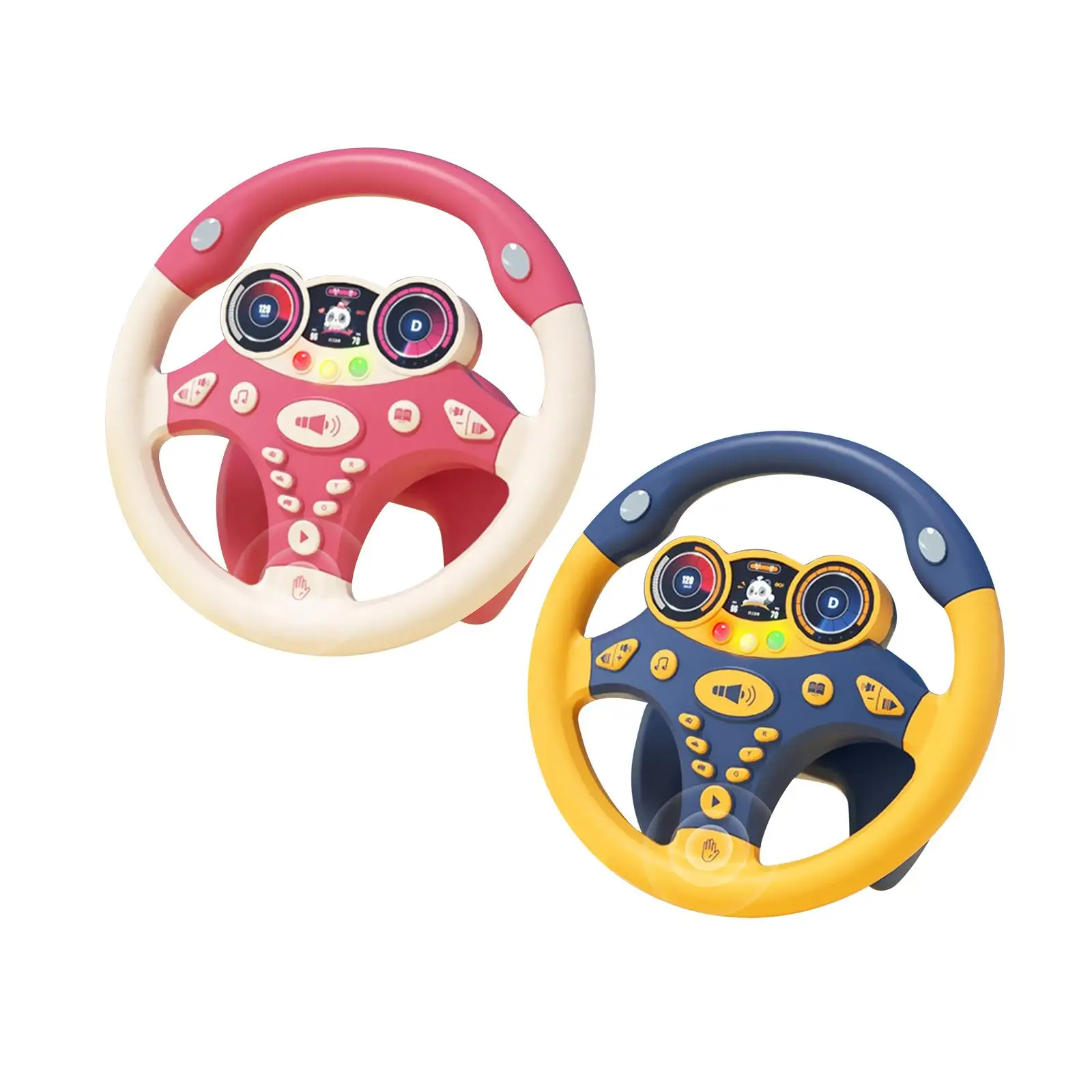 

Toddlers Simulation Steering Wheel Toy Portable Pretend Play Toy with Music Pretend Driving Toy for Boys Girls Children Kids