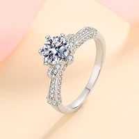 100 sterling silver diamond engagement rings 1ct gra certified lab moissanite wedding band promise ring for women include box