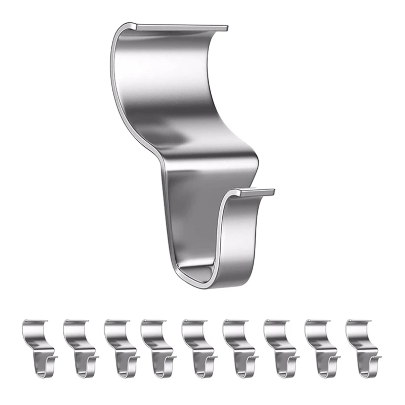 

10 PCS Vinyl Siding Hooks, Heavy Duty Stainless Steel Low Profile No Hole Hanger Metal Hooks For Hanging