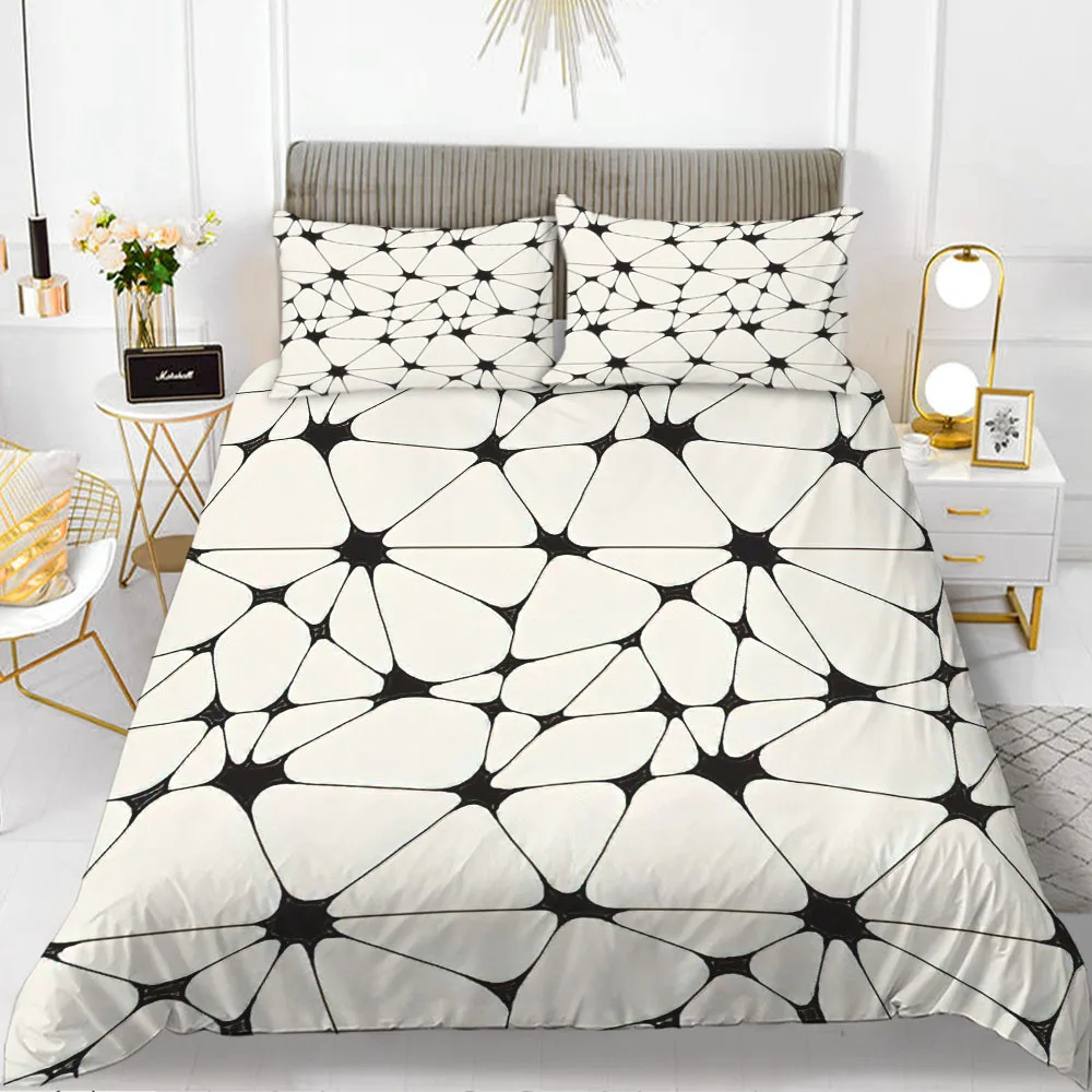 

Stripe Duvet Cover Set for Kids Teens Aduls Black White Pattern Simple Design Polyester Comforter Cover King Queen Twin Size