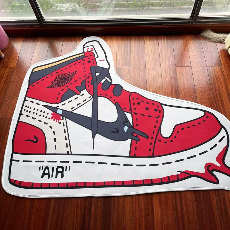 

Sneaker Carpet Popular Fashion Rugs Living Room Decoration Bedroom Parlor Children Room Area Rug Mat Soft Flannel Rug and Carpet