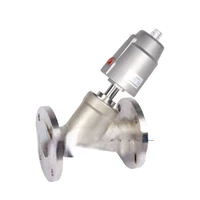 flange air control pneumatic stainless steel angle seat valve