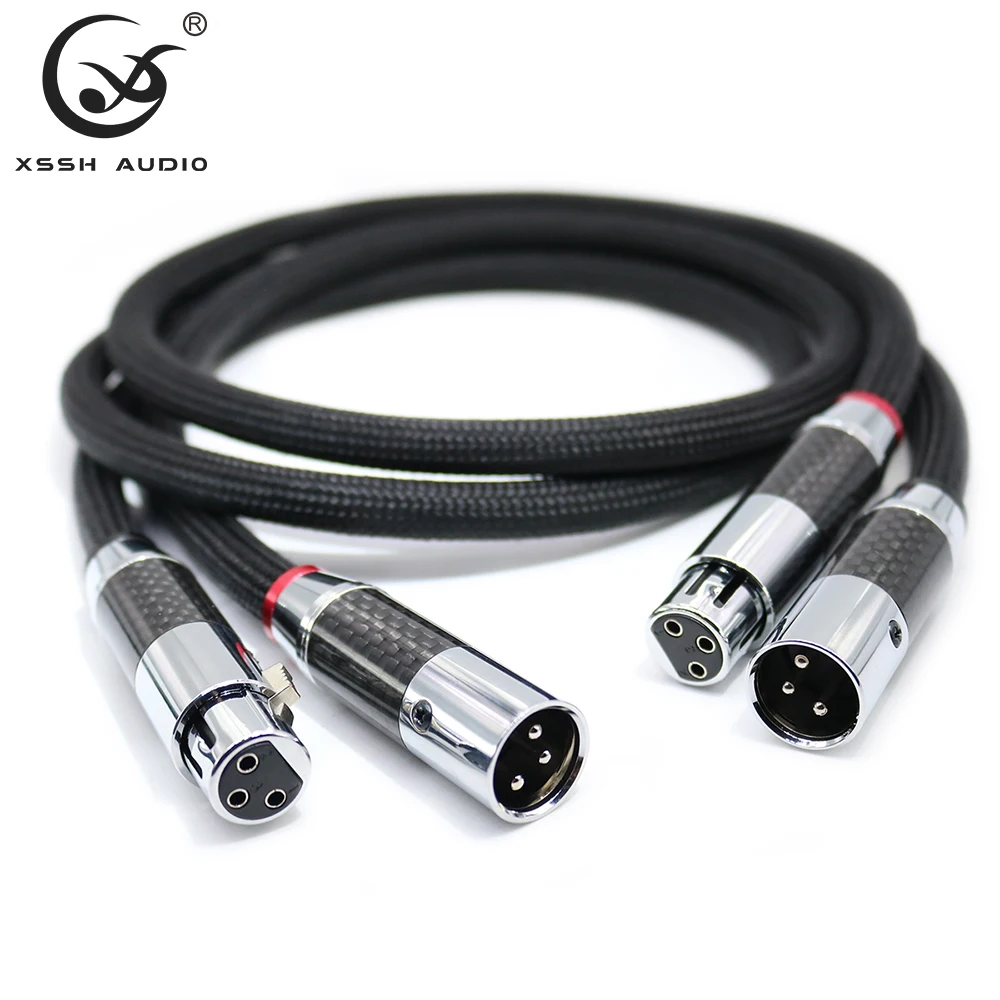 

Audiophile Cords XSSH Hi-end HIFI FA-220 PVC 2 Core Pure Copper OFC PCOCC Female XLR to Male XLR RCA Jack Audio Cables Wire Line