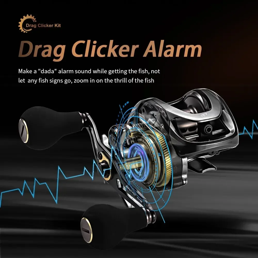 SOLOKING-Moulinet Baitcasting HIAW200 Betriel Max Drag 12 Roulement 9.5 5.4 Gear Ratio Moulinets de peche Baitcaster 7.2