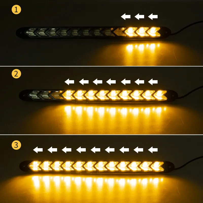 2 Шт. Автомобильные Дневные Ходовые Огни Последовательная Мигалка Указатель